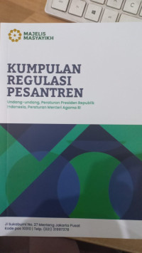 Kumpulan regulasi pesantren: Undang-undang, Peraturan Presiden Republik Indonesia, Peraturan Menteri Agama RI